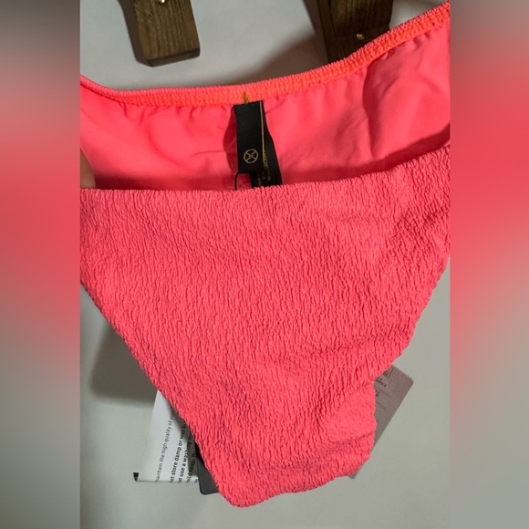 NWT Vix Firenze Beads Bikini Bottom Full Coverage 24k Gold Plated Neon Large - Picture 3 of 10